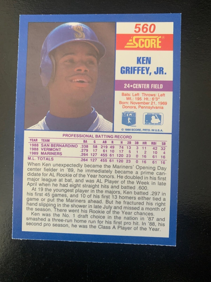 1990 Score - Ken Griffey Jr #560 for sale online | eBay