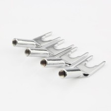 4pcs Rhodium Plated Banana Female to Spade Adapter HiFi Audio Speaker Cable Plug