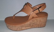 Sandalias de plataforma Tommy Hilfiger Viela para mujer medianas tostadas naturales talla 8,5 ¡NUEVAS!