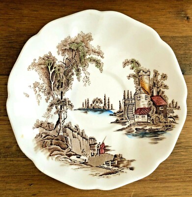 Vintage Johnson Brothers “The Old Mill” Saucer Plate Made In  England