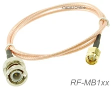 SMA Male to BNC Male 50-Ohm RG316 Coax Low Loss Jumper RF Cable