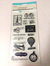 World Travel Journey Clear Acrylic Stamp Set by Hampton Art SC0588 NEW