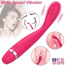 Finger G-Spot Orgasm Vibrator Dildo Nipple Clit Wand Massager Sex Toys For Women