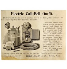 Electric Bell Telephones 1894 Advertisement V...