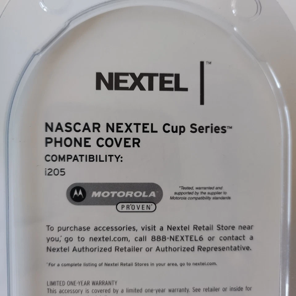 Lote de 2 fundas rígidas para teléfono celular Nextel Nascar Cup Series i205 vintage Foto 2 de 4