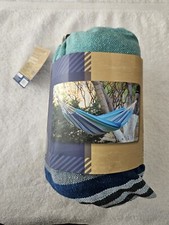 Traveler Hammock Cotton Blend  - Blue, 250 lb Capacity Compact Lightweight New