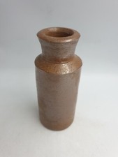 Antique Victorian Era Stoneware Salt Glazed Bottle Crock Brown Dig Find