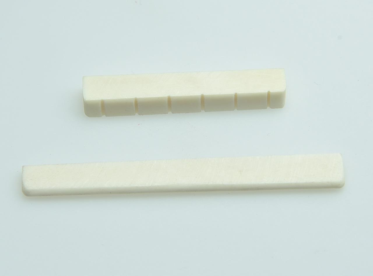 Dado e Selle per Chitarra Spagnola Osso di Bovino Real Pure Classical Bone Nut&Sadles foto 2