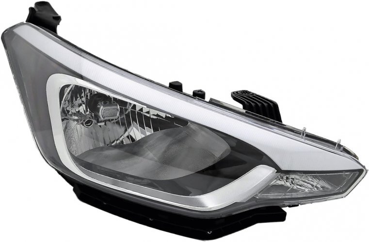 Phare avant droite pour Hyundai i20 Coupe de 2014 à 2018 optique halogène noir