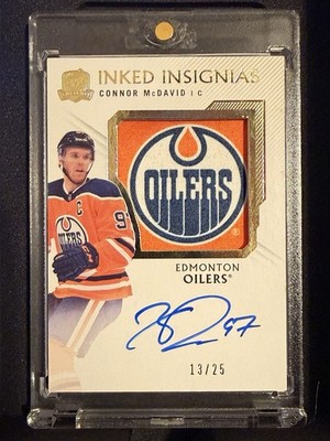 2019 UPPER DECK THE CUP CONNOR MCDAVID INKED INSIGNIAS PATCH AUTO /25 #II-MC