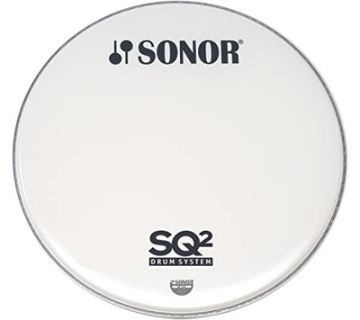 SONOR SN-BP18W/L SQ2 Bassdrum Head 18 Zoll weiß mit Logo