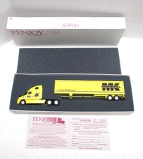 Penjoy 1:64 Diecast MK LLC Freightliner Semi Truck Tractor Trailer w/Box NEW