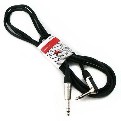 Citronic 6,3 mm TRS rechtwinkliger Klinkenstecker auf 6,3 mm TRS gerade Klinkenstecker Klasse...