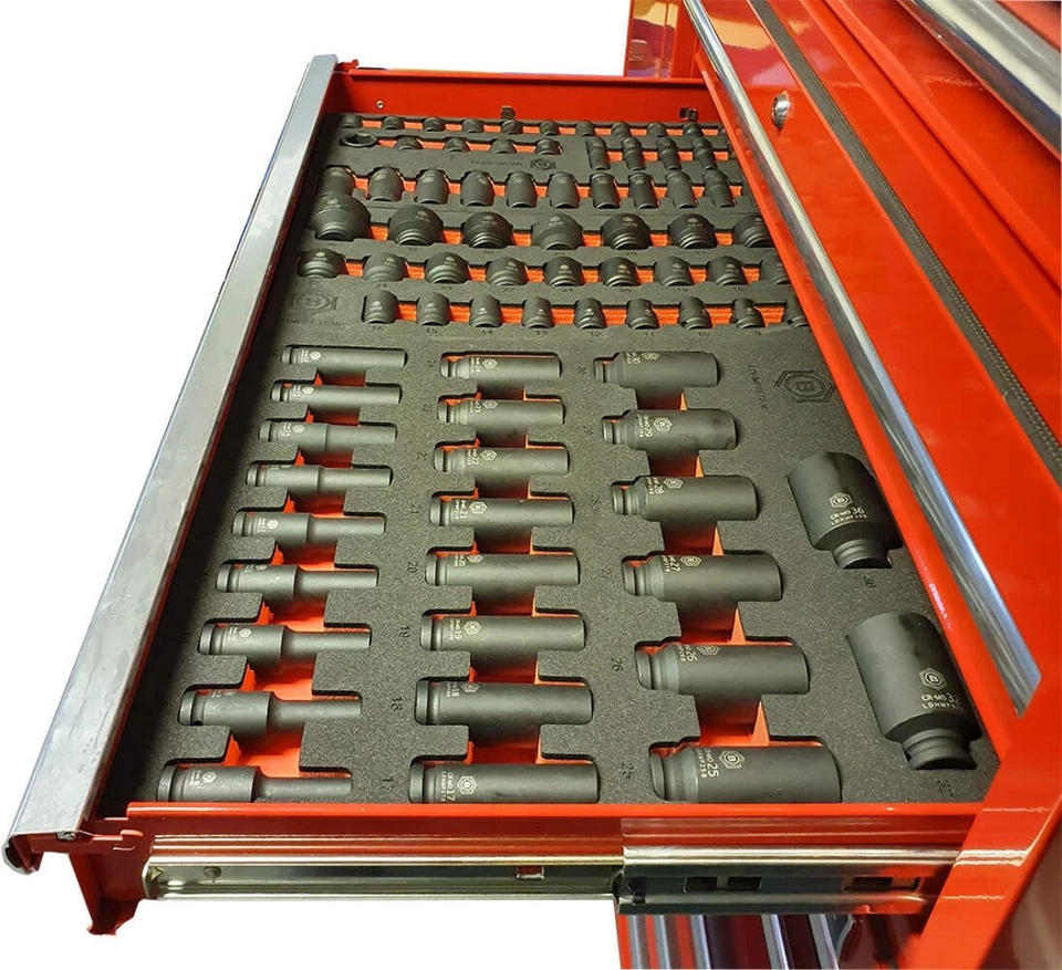 25Pc 1/2" Drive Deep 6-Point Impact Socket Set, 8-36mm By Britool Hallmark - Image 2 of 4