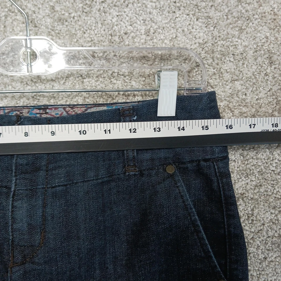 Shorts One 5 One Feminino 6 Lavagem Escura Denim Algemado Bolsos Casuais Azul Elástico - Imagem 3 de 4