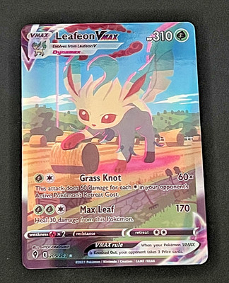Pokemon Fullart Placeholder | VMAX Leafeon Evolving Skies | FANMADE TCG Promo