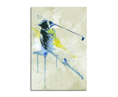 60x90cm Golf SPORTBILDER Splash Art Wandbild Aquarell Art