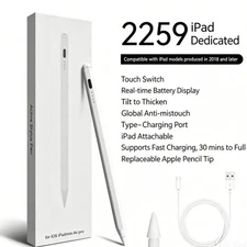 NEW Active Stylus Pen for iPad iOS,Fast Charge Replaceable Tip 2018+ Compatible