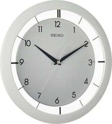 QXA520WLH Metal Non Ticking Wall Clock White 11 Inch