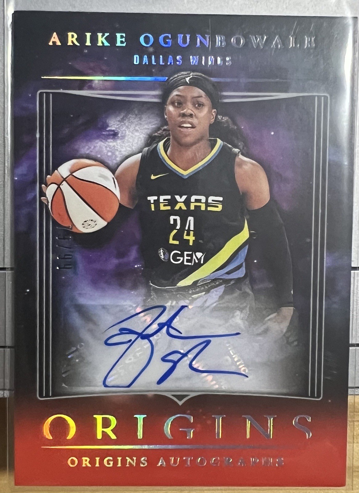 2024 Origins WNBA Arike Ogunbowale   Auto Red #/99 Wings