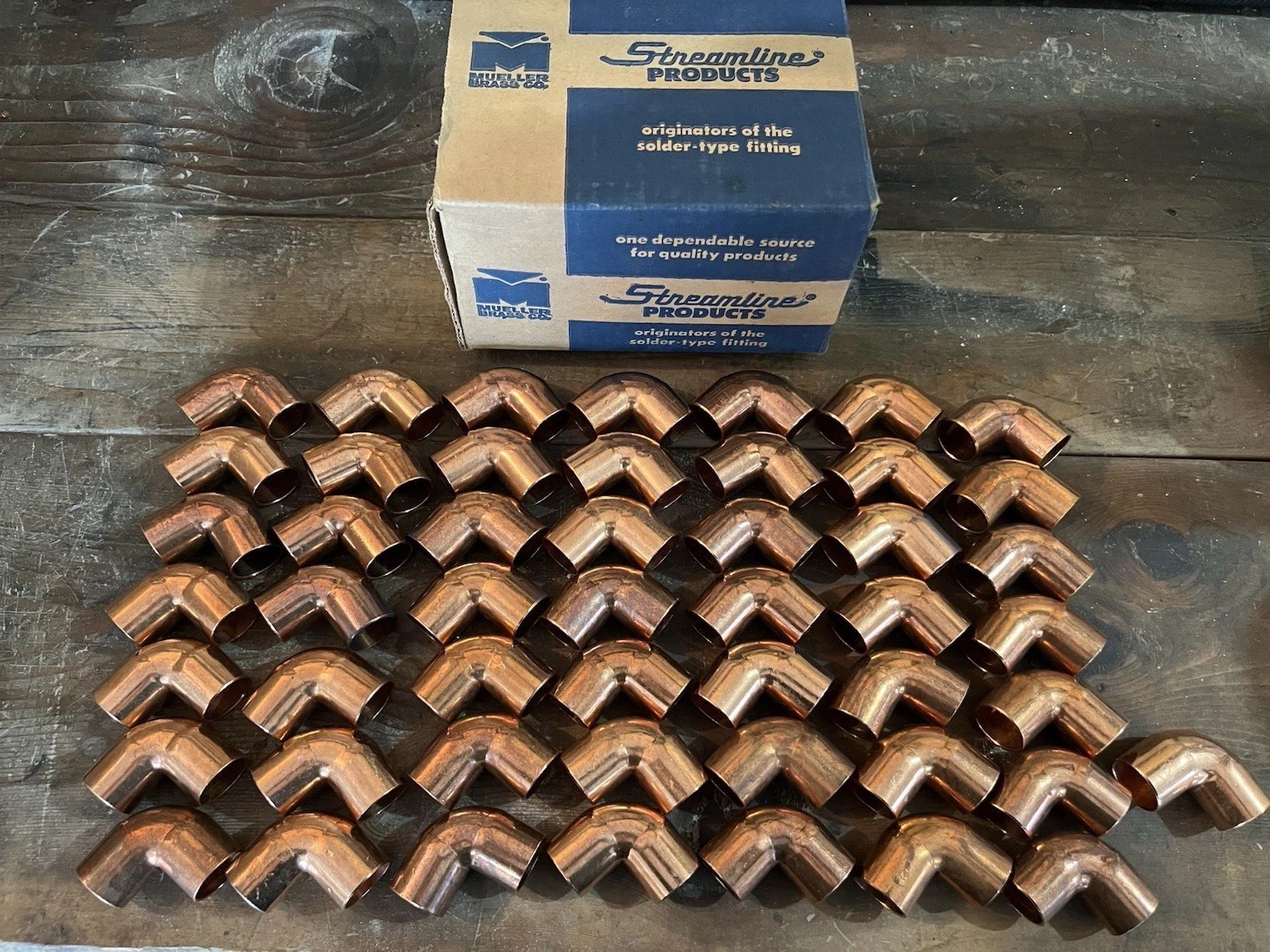 Mueller Streamline Copper Ells 3/4 NOM 7/8 OD Box of 50