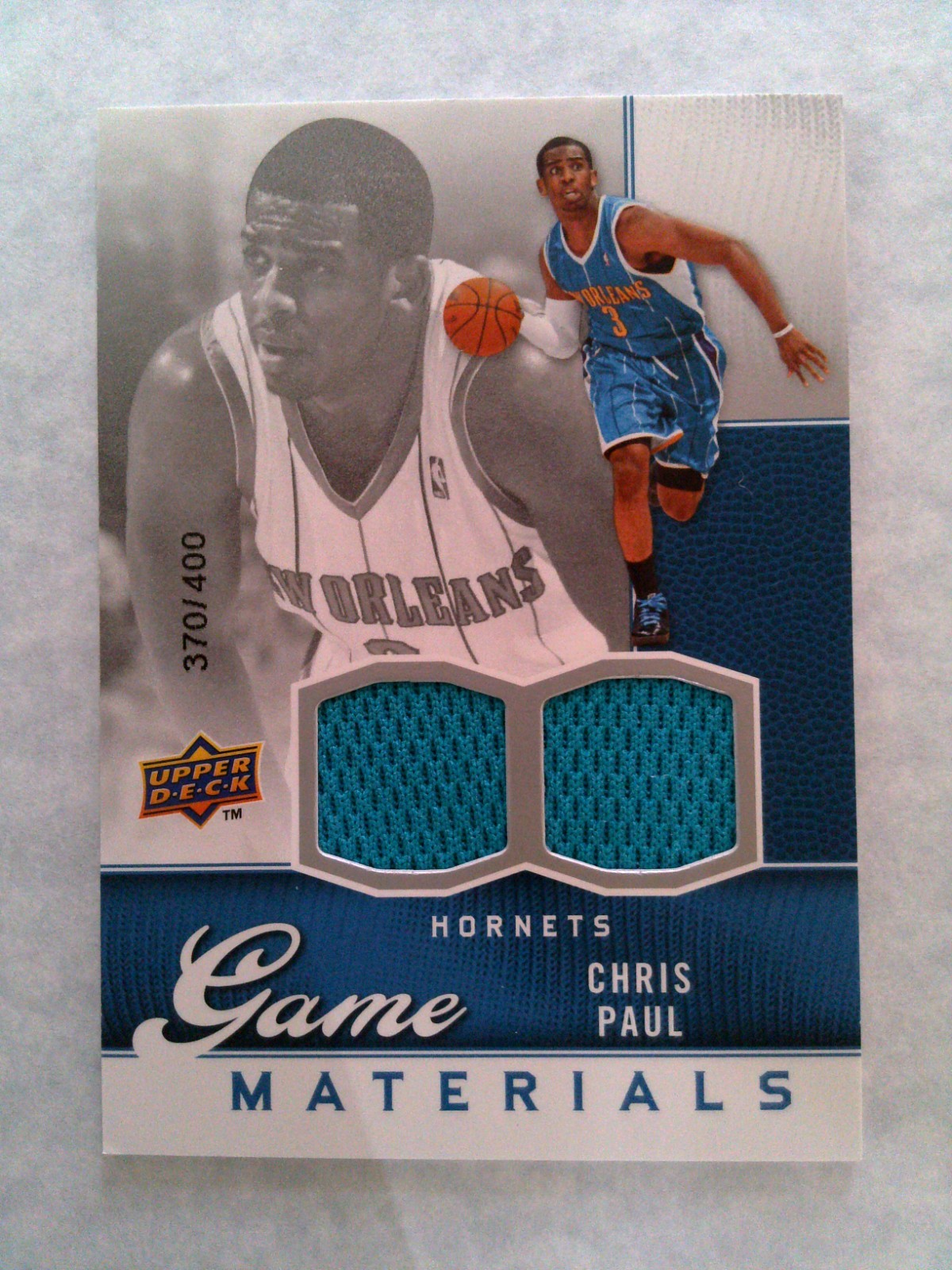 2009-10 Upper Deck Chris Paul #GJ-CP Game Materials Dual Patch /400