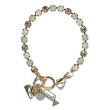 Bracelet by Mariana Woman Adorable Golden and Opal Swarovski Crystals