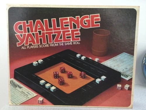 Vintage Challenge Yahtzee Board Game 1980 Milton Bradley Complete Lowe