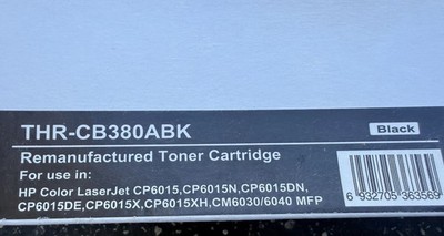 CB380A Replacement Toner For Color Laserjet CP6015,CP6015dn,CP6015x Black no box