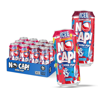 NO CAP! Next Gen Soda Pop Cherry Cola & Strawberry Lemonade Variety Pack, Electr