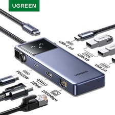UGREEN 7-in-1 USB Hub Type-C to 4K60Hz HDMI USB3.0 5Gbps RJ45 1000Mbps