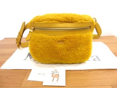Max Mara Teddy Bag 22-23AW Shoulder Body Leather Excellent Condition From Japan