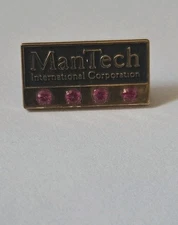 ManTech 20 Year Lab Created Ruby Pin Man Tech 