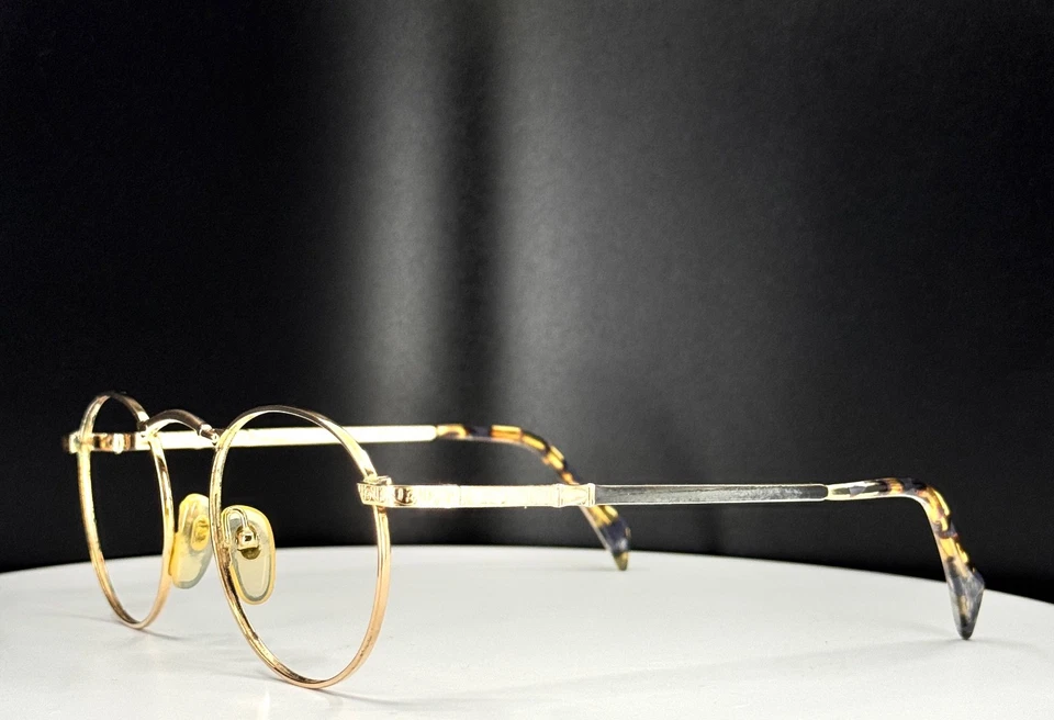 Óculos femininos vintage Dakota Smith Los Angeles dourado aro inteiro redondo SOMENTE ARMAÇÕES - Imagem 4 de 4