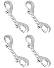 4Pcs Double Ended Bolt Snap Hooks 4.5in Metal Clips Keychain Pet Leash Horse Use