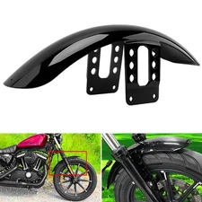 Vivid Black Front Fender Fit For Harley Sportster XL Iron 1200 XL883 XL1200 72