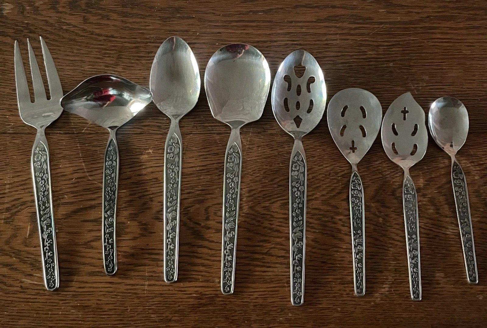Nasco SEVITA Japan Stainless Flatware 8 Serving Pieces Meat Fork Slotted Spoon +
Opens in a new wind