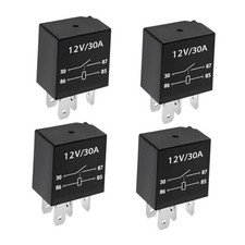 4 PCS 4 Pin Car Starter Relay, 12V 30A Multi-Purpose Auto 4PCS, 4Pin, 12V