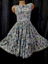 Women's Square Dance Dress BIG FULL CIRCLE FLARE Rockabilly Western SMALL