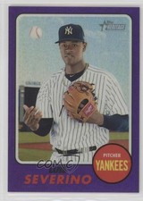 2017 Heritage High Number Hot Box Chrome Purple Refractor Luis Severino 8b5