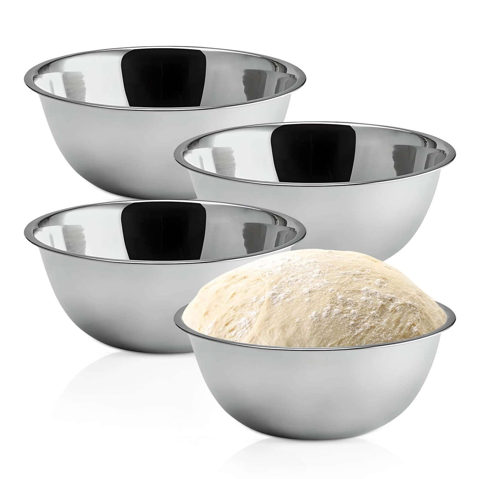 5 Quart Mixing Bowls | Set of 4 | 11.25-Inch Stainless Steel Professional Fla...
Opens in a new wind