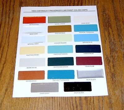 1957 Bel Air Color Chart