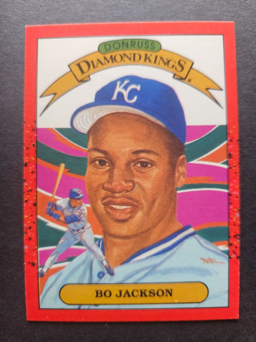 RARE 1990 Donruss BO JACKSON Diamond Kings #1 MULTIPLE Dot Print