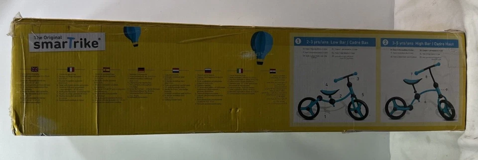 smarTrike Lightweight Adjustable Kids Running Bike, 2 in 1 Balance Bike, Blue - Image 2 of 4