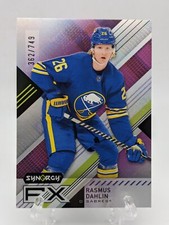 💥 2021 UD Synergy Rasmus Dahlin Purple SP #/749 #FX-RD Buffalo Sabres