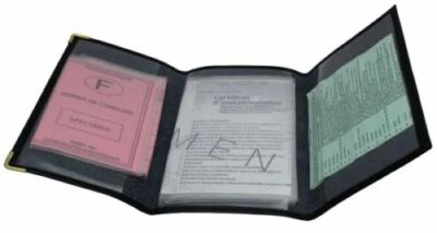 Étui Porte-papier auto Pochette Carte Grise Permis Cartes lavage en cuir