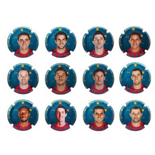 PLACAS DE CAVA. COLECCION BARÇA FCB FUTBOL CLUB BARCELONA JUGADORES. 23 CHAPAS