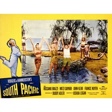 ADVERTISING MOVIE FILM MUSICAL SOUTH PACIFIC RODGERS HAMMERSTEIN 30X40 CMS FINE