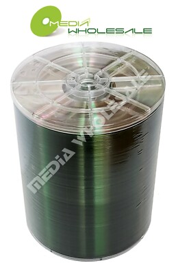 100 Verbatim CD-R CD Silver Shiny Top 52X 700MB Recordable Blank Disc No Logo