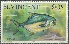 Timbre Poissons St Vincent 453 ** (35186AR)